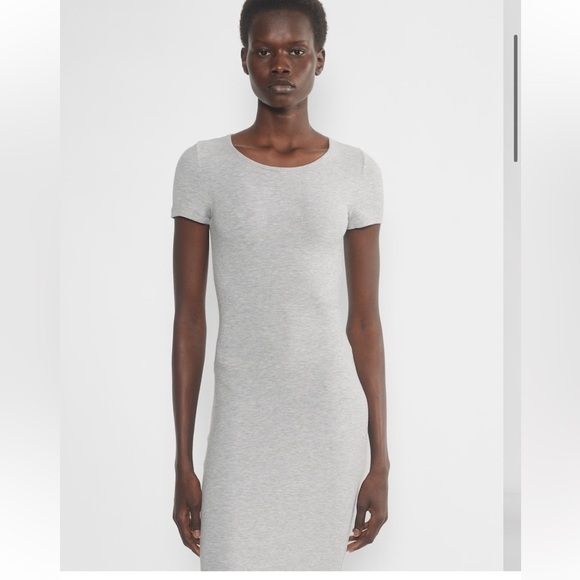 ARITZIA THE GROUP LUXE LOUNGE TEMPTATION SHORT-SLEEVE RIBBED MAXI DRESS EUC - Picture 2 of 13